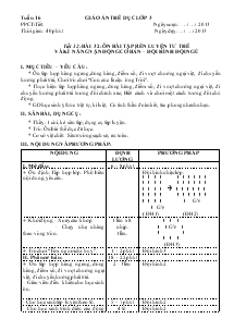 Giáo án thể dục lớp 3 Bài 32