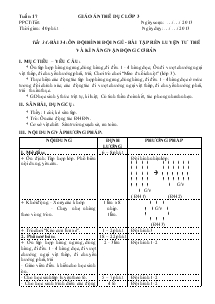 Giáo án thể dục lớp 3 Bài 34