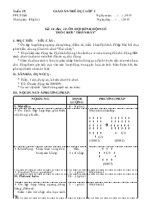 Giáo án thể dục lớp 3 Bài 38