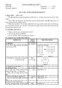 Giáo án thể dục lớp 3 Bài 39