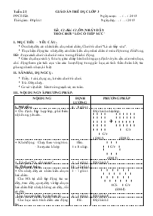 Giáo án thể dục lớp 3 Bài 42