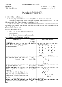 Giáo án thể dục lớp 3 Bài 43