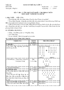 Giáo án thể dục lớp 3 Bài 47