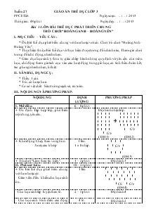 Giáo án thể dục lớp 3 Bài 54