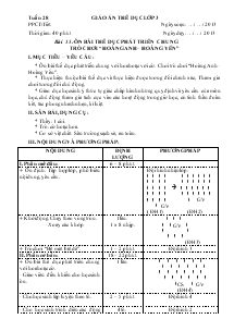 Giáo án thể dục lớp 3 Bài 55