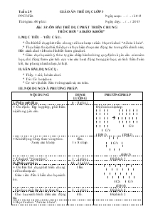 Giáo án thể dục lớp 3 Bài 58