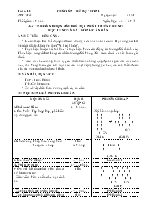 Giáo án thể dục lớp 3 Bài 59