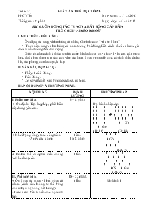 Giáo án thể dục lớp 3 Bài 61