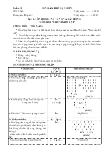 Giáo án thể dục lớp 3 Bài 63