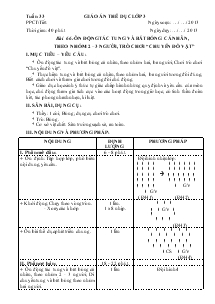 Giáo án thể dục lớp 3 Bài 66