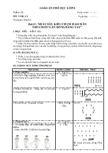 Giáo án thể dục Lớp 4 Bài 41