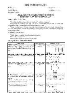 Giáo án thể dục Lớp 4 Bài 42