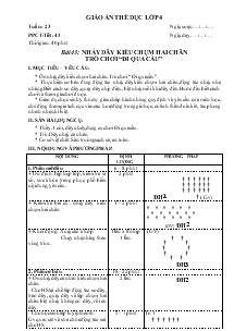 Giáo án thể dục Lớp 4 Bài 43