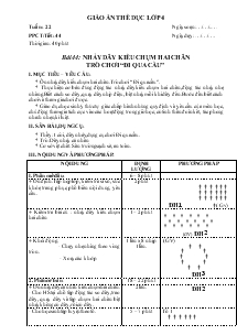 Giáo án thể dục Lớp 4 Bài 44