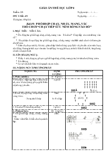 Giáo án thể dục Lớp 4 Bài 49