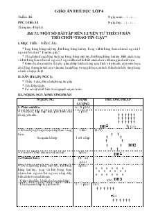 Giáo án thể dục Lớp 4 Bài 51