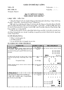 Giáo án thể dục Lớp 4 Bài 55