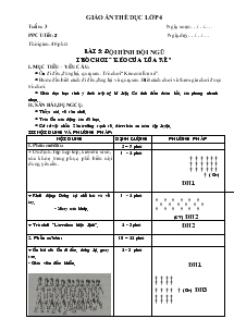 Giáo án thể dục Lớp 4 Bài 5