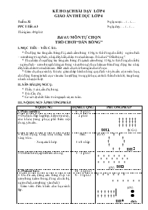 Giáo án thể dục Lớp 4 Bài 63