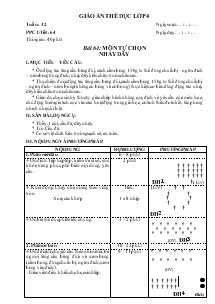 Giáo án thể dục Lớp 4 Bài 64