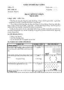 Giáo án thể dục Lớp 4 Bài 65