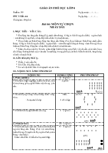 Giáo án thể dục Lớp 4 Bài 66