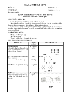 Giáo án thể dục Lớp 4 Bài 69