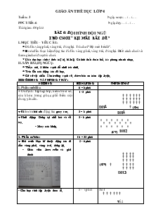 Giáo án thể dục Lớp 4 Bài 6