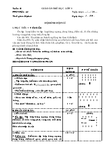 Giáo án thể dục Lớp 5 Bài 15