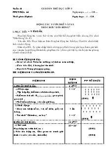 Giáo án thể dục Lớp 5 Bài 16