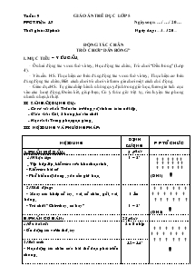 Giáo án thể dục Lớp 5 Bài 17