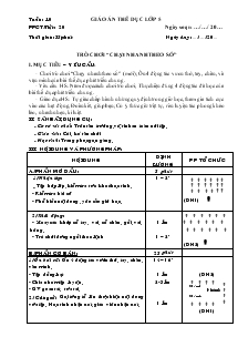 Giáo án thể dục Lớp 5 Bài 20