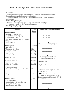 Giáo án Thể dục lớp 5 bài 22 - 70