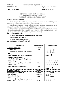 Giáo án thể dục Lớp 5 Bài 23