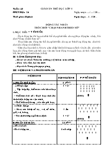 Giáo án thể dục Lớp 5 Bài 26