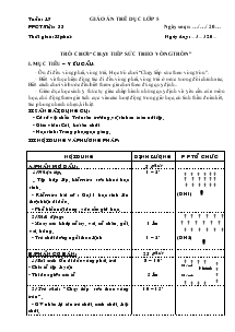 Giáo án thể dục Lớp 5 Bài 33