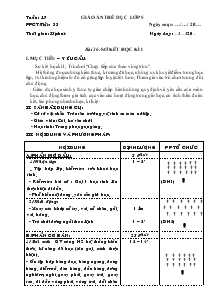 Giáo án thể dục Lớp 5 Bài 36