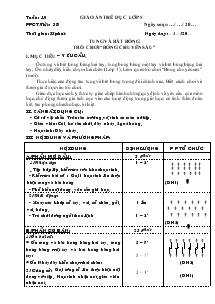 Giáo án thể dục Lớp 5 Bài 38