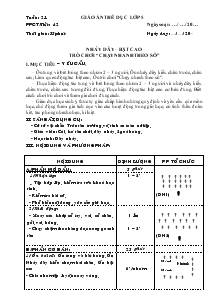 Giáo án thể dục Lớp 5 Bài 42