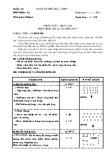 Giáo án thể dục Lớp 5 Bài 45