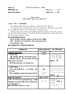 Giáo án thể dục Lớp 5 Bài 46