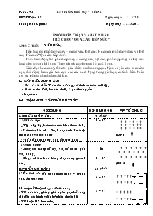 Giáo án thể dục Lớp 5 Bài 47