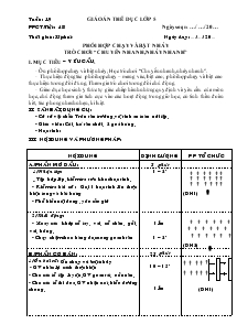 Giáo án thể dục Lớp 5 Bài 48