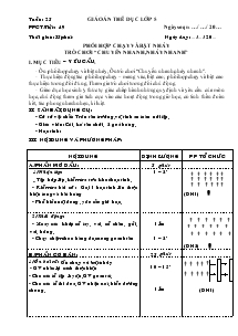 Giáo án thể dục Lớp 5 Bài 49