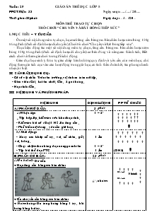 Giáo án thể dục Lớp 5 Bài 53