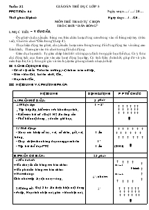 Giáo án thể dục Lớp 5 Bài 64