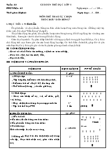 Giáo án thể dục Lớp 5 Bài 65