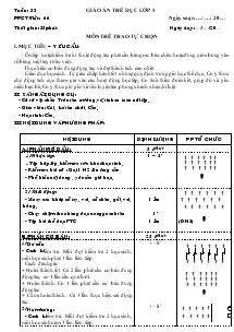 Giáo án thể dục Lớp 5 Bài 66