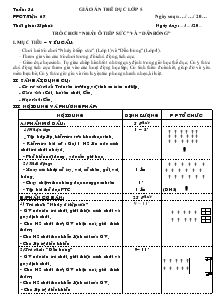 Giáo án thể dục Lớp 5 Bài 67