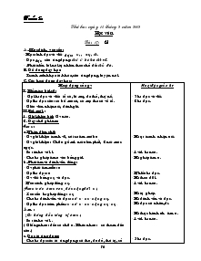 Giáo án tuần 5 dạy lớp 1